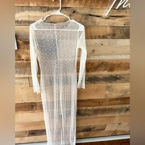 Sheer white jewel dress